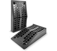 KATSU 2 Piezas Rampas de Plástico para Coche, Perfil Bajo Extra Ancho y Acortado, 5 Ton Capacidad, Rampas de Garaje Resistentes para Camping Auto Taller Servicio de Coche