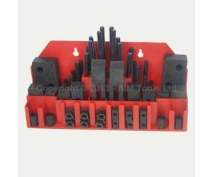 KATSU 58PCs Juego de Sujeción con Ranura en T M10 Ingeniería Métrica Precisión Kit de Sujeción de Fresado para Torno CNC Máquina de Corte de Metal Herramienta de Molde 402215