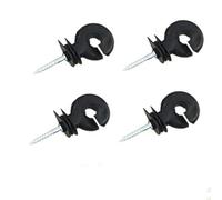 KATSU Aisladores de Anillo para Cerca Eléctrica Paquete 50X, Aisladores de Anillo Atornillables Accesorios de Cerca Eléctrica para Postes de Madera Field Guardian Cercado Puertas de Pastura 667100