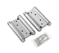 KATSU Bisagras de Resorte de Doble Acción de 5" 125mm, 1 Par con Tornillos Bisagras de Acero Inoxidable para Puertas Batientes Dobles para Puertas Internas y Externas de Cocina de Salón 54611050