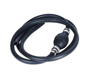KATSU Bomba Sifón de Gasolina Conjunto de Bomba de Combustible de Transferencia Manual con Manguera de Goma de 8mm x 1,9m para Motor de Barco Marino Fuera de Borda