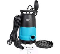 KATSU - Bomba sumergible portátil de 900 W para agua limpia y sucia, 18000 L/h, para jardín, estanque, piscinas, zanjas + interruptor flotante + base intercambiable