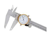 KATSU Calibrador de Esfera Vernier 200mm 8" Acero Inoxidable de Alta Precisión Cabeza Bloqueable y a Prueba de Golpes 4 Vías Calibre Micrómetro 401231