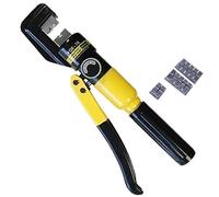 KATSU Crimpadora Hidráulica Herramienta 10T con 8 Matrices de Acero 4-70 mm², kit de Herramientas de Cable Eléctrico Hidráulico de Alta Presión Manual para Terminales de Cobre Aluminio 416371
