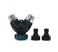 KATSU Distribuidor de Jardín de 2 Vías, Divisor de Manguera de Jardín, Válvula de Doble Salida en Y de con 2 Conectores de Grifo de Manguera para Limpieza e Irrigación