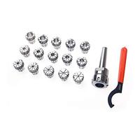 KATSU ER32 MT3 Juego de Pinzas de Resorte 15 Piezas 3-20 mm Precisión Adaptador Extensión de Mandril de Enrutador para Máquina de Grabado CNC y Herramienta de Torno Fresado 11023034