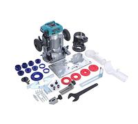 KATSU FIT-BAT 18V Brushless Recortadora Inalámbrica Cortadora de Madera Laminador Enrutador con 3 Mandriles Collets, Base de Inmersión y Accesorios para Carpintería, sin Batería ni Cargador