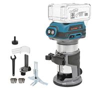 KATSU FIT-BAT 21V Brushless Recortadora Inalámbrica Cortadora de Madera Laminador Enrutador Router con 3 Pinzas de Mandril de 1/4", 6mm y 8mm, sin Batería 102750