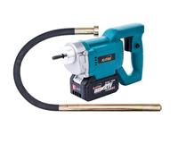 KATSU FIT-BAT 21V Vibrador de Hormigón Inalámbrico Brushless Motor sin Escobillas con 4,0Ah Batería y Cargador, Manguera de 1,2 m y Eje Flexible de 35 mm de Diámetro