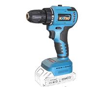 KATSU FIT-BAT Brushless Taladro Atornillador a Bateria 21V Tamaño Compacto, Motor sin Escobillas, 10mm Portabrocas sin Llave, 2 Velocidad y luz LED, para Hogar DIY, sin Batería