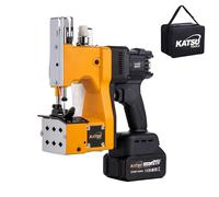KATSU FIT-BAT Maquinas de Coser Sacos Portátil 21V Inalámbrico Máquina de Embalaje de Costura Más Cercana Bolsa con Batería de 3.0 Ah, para Coser/Sellar Bolsas Tejidas/Papel/Plástico