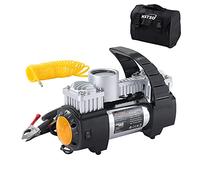 KATSU Inflador de Neumáticos de Coche, 12V 30Amp Bomba de Neumáticos de Compresor de Aire Portátil de Gran Volumen Profesional 150PSI con Doble Pistón para Auto Van Camiones Inflables 451717