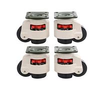 KATSU Juego de 4 Ruedas Giratorias, Capacidad de Carga de 1000kg, Ruedas Giratorias de Placa Giratoria de Nivelación Móvil de Máquina Retráctil GD-60F para Maquinaria Pesada, Mesa de Soldadura