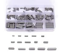 KATSU Juego de llaves de eje Mortor 140 piezas 3 mm-6 mm Kit surtido de sujetadores de polea de llave de pluma de punta redonda para la industria mecánica