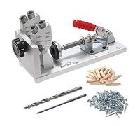 KATSU Kit de Plantilla de Orificio Doble de Bolsillo, Pocket Agujero Kit, Localizador de Madera para Carpintería Perforación de Orificio, con Brocas y Tornillos 105418