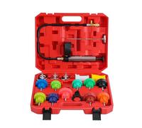 KATSU Kit de Prueba de presión del Sistema de refrigeración del radiador del Coche de 18 Piezas, Detector de Fugas del Tanque de Agua para Coches, Camiones, SUV