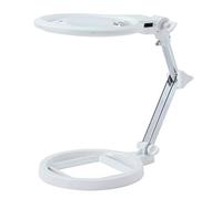 KATSU Lámpara de Escritorio con Lupa, Lupas 2X con Luz LED, Lupa de Cristal óptico Iluminada Manos Libres para Reparaciones de Joyería, Manualidades, Lectura y Trabajos de Cerca