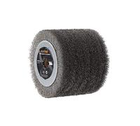 KATSU Lijadora de tambor Cepillo de alambre de acero inoxidable 120mm 0.15mm Diámetro de alambre Amoladora angular Pulidora Pulidora Reemplazo SP10009346