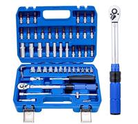 KATSU Llave Dinamométrica 1/4 Pulgada Juego de 50 Piezas, 2-24 Nm, CRV, 72 Dientes, ±3% Alta Precisión, para Reparación de Bicicleta y Moto
