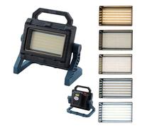 KATSU Luz de Trabajo LED 50W Foco de Trabajo Portátil con Batería de 9000 mAh, Modos de Iluminación Ajustables, Giratoria de 360°, para Exteriores Emergencia Garaje Reparación de Auto Camping