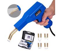 KATSU - Máquina de soldadura de plástico de 50 W, kit de reparación de parachoques de coche con 200 piezas de 4 tipos de grapas de soldadura, pistola de grapas calientes, juego de reparación de