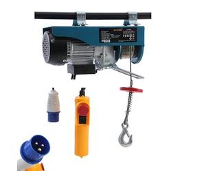 KATSU Polipasto eléctrico 300KG Cabrestante eléctrico con 18M Alambre de Acero y Control Remoto, Grúa de Elevación Eléctrico para Garaje, Tienda de Automóviles, Elevador de Techo
