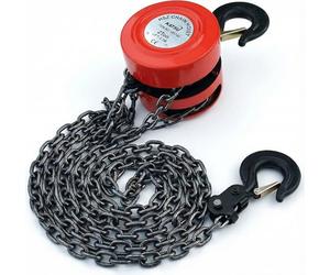 KATSU Polipasto Manual de Cadena 2000kg 2,5m de Altura de Elevación, Bloque de Cadena con Gancho Resistente, Herramienta de Elevación de Carga Pesada Motor de Coche Garaje 181742