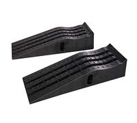 KATSU Rampas de Plástico para Coche, Extra Ancho, 2 Piezas Resistente Cuñas para Auto Caravana, para Camping Vehículos Garaje Taller Servicio de Coche 161920