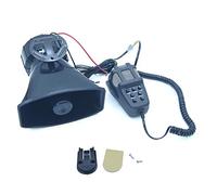 KATSU Sirena de Coche de 7 Tonos 12V 100W Altavoz de Sirena de Coche con Sonido Mic, Cuerno Auto Motocicleta Alarma de Tráfico Bomberos Ambulancia Amplificador de Sonido de Emergencia