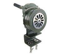 KATSU Sirena de Manivela de Mano, 110 db Alarma de Seguridad de Emergencia de Incendio de Sirena de Ataque Aéreo Manual Portátil con Montaje de Abrazadera, Aleación de Aluminio 990633