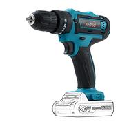 KATSU Taladro Percutor Inalámbrico 21V, Taladro Atornillador con 10mm Portabrocas sin Llave, 2 Velocidad y luz LED, Destornillador Inalámbrico para Hogar DIY, sin Batería (Solo Cuerpo)