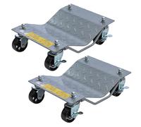 KATSU Tools 2 Piezas Rodillos Maniobra para Coches, Carga 1,5 Ton, Ruedas Mover Coche Taller Garaje Ayuda Aparcar con 40x30 cm Plataforma y Rueda Bloqueable Carro de Manipulación de Coches