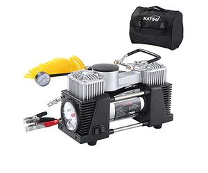 KATSU Tools 451714 - Bomba de compresor de aire para neumáticos de coche o furgoneta, 12 V, gran volumen, multicolor