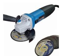 KATSU Tools Amoladora Angular Eléctrica 115mm 780W con 20 Piezas Hojas de Corte para Mampostería Hormigón Baldosas Metal Acero Pulido y Afilado