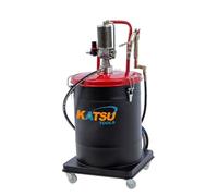 KATSU Tools Bomba de Grasa Neumática 40L Bomba de Engrase con Aire a Presión Dispensador de Pistola de Grasa de Aire Portátil con 12ft Manguera, 450 Bar, para Maquinaria de Automóviles y Camiones