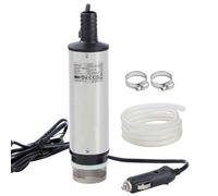 KATSU Tools Bomba de Transferencia de Combustible Diesel de 12V 51mm, Bomba de Agua Sumergible de Acero Inoxidable 60W, 33L/min, Filtro Extraíble y Manguera de 3m para Coche Camión Lancha Rápida
