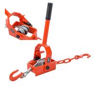 KATSU Tools Cabrestante de Cable con Trinquete Reforzado, Capacidad 1 Tonelada, Cable de Acero 1.5m x 8mm, 2 Ganchos de Acero, para Remolques, Camiones y Rescate de Vehículos 326018