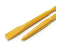 KATSU Tools Cincel hexagonal de 2 piezas de 17 x 300 mm, punta plana de 25 mm de ancho, para hormigón, mampostería y trabajos de demolición, modelo 120907