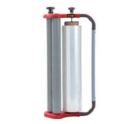 KATSU Tools Herramienta dispensadora manual de película estirable, tensión ajustable, máquina de embalaje de palés de cartón, 1 rollo de película de 3 kg incluido