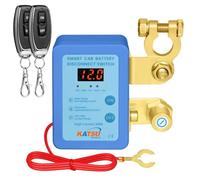 KATSU Tools Interruptor de desconexión remota de batería de 12 V 240 A, pantalla digital, interruptor de apagado automático antirrobo, 2 mandos a distancia, para auto, camión, RV, ATV, barco