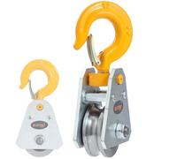 KATSU Tools - Polea de polea con cojinete de cable de acero de 1 tonelada, polea de cabrestante, diámetro máximo de cable de 10 mm, para taller de construcción, tracción y elevación