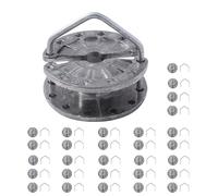 KATSU Tools Tensor de alambre eléctrico para valla de 30 unidades, kit de vallas eléctricas de aleación de aluminio, extractor de línea, para ganado, valla de granja y vallas de jardín, modelo