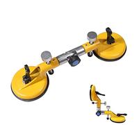 KATSU Ventosas para Cristal Ventosas Regulables Ventosas Dobles de Vidrio 2x130mm, 110kg Capacidad de Carga, Elevador de Ventosa para Unir, Nivelar y Alinear Azulejos