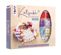 Katsuki Schmuckset mit Buchstabenperlen - LOVE: Anleitung und Material für fünf Armbänder in zarten Farben mit Botschaften (LOVE, DREAM, LIVE, FOREVER, LAUGH)