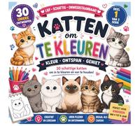 Katten Kleurboek voor Kinderen 4-8 Jaar: 30 Schattige Katten om te Kleuren Makkelijke Kleurplaten Leuke Kittens Creatieve Activiteit voor Jongens en Meisjes Deel 1 van 3 Serie