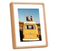 Kattepote Marco de Fotos 18 x 23 cm, Portafotos 7 x 9 pulgadas, montado en mesa o pared, para fotos de 18 x 23 cm (máximo) y con paspartú para fotos de 13 x 18 cm, fabricado en madera de haya