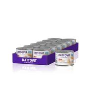 Kattovit - Alimento húmedo urinario para Gatos | Comida húmeda para Gatos como alimento Completo en Lata. Alimento dietético para Gatos Adultos con trastornos urinarios | 12 x 185 g de Ternera