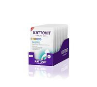 KATTOVIT - Comida húmeda Gastro para Gatos | para apoyar el Sistema gastrointestinal | Pienso Completo dietético en Bolsa Fresca para Gatos Adultos | 10 x 85 g Paté Paté Paté