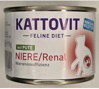 KATTOVIT Feline Diet - Comida para gatos con pavo, 185 g, insuficiencia renal,