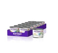 KATTOVIT - Pienso húmedo para Gatos tiroideos | Comida húmeda para Gatos como alimento Completo en Lata. Alimento dietético para Gatos Adultos para apoyar la función tiroidea | 12 x 185 g de Pollo